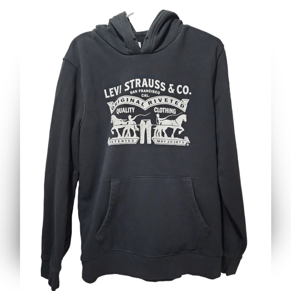 Levi black 2 Horse Design hoodie